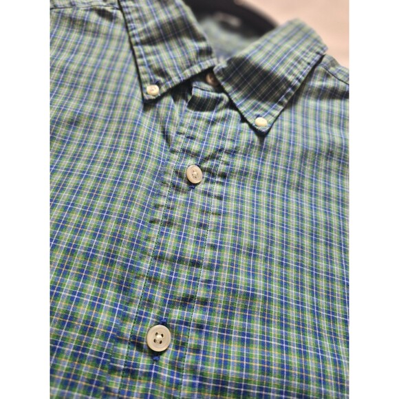 Ralph Lauren Classic Fit Button Up Shirt Mens 16L Green Blue Multi Long Sleeve - Picture 4 of 5